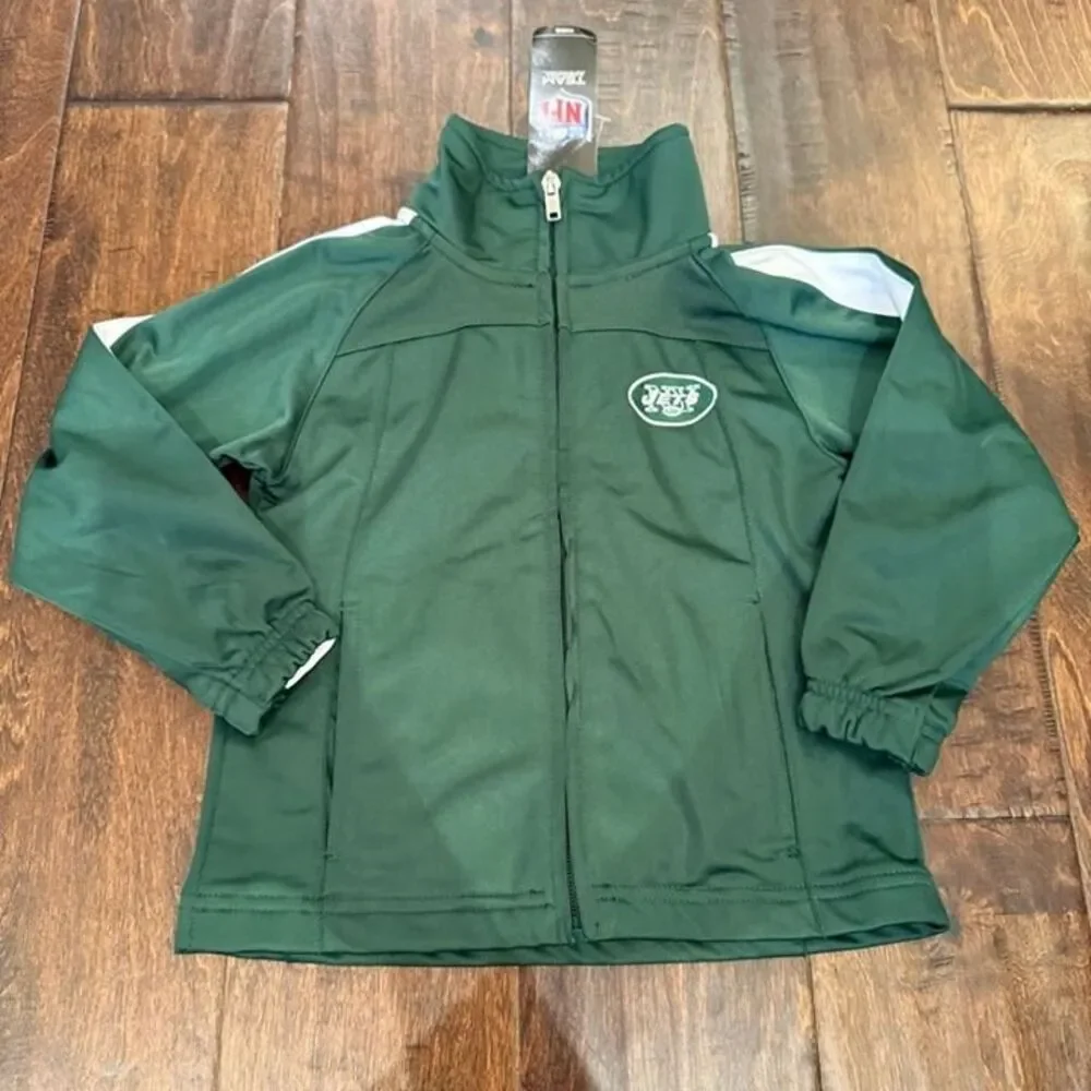 NFL New York Jets Track Stripe Zip Jacket Toddler size 3T NWT Sporty